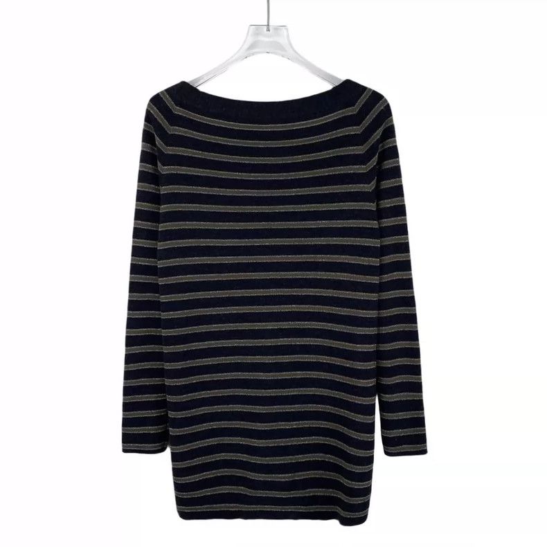 Brunello Cucinelli Brunello Cucinelli Striped Wool Long Sleeve Cardigan Size ONE SIZE - 2 Thumbnail
