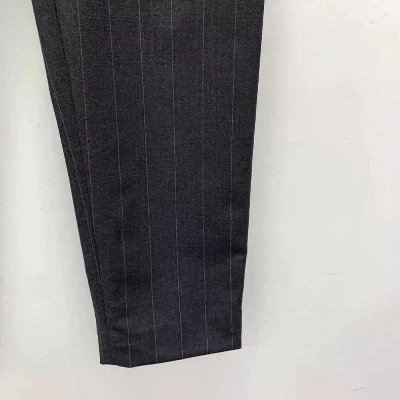 Brunello Cucinelli Brunello Cucinelli Gray Striped Wool Pants Size 38" / US 16 / IT 52 - 5 Thumbnail