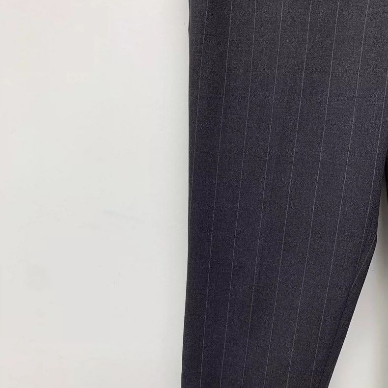 Brunello Cucinelli Brunello Cucinelli Gray Striped Wool Pants Size 38" / US 16 / IT 52 - 4 Thumbnail