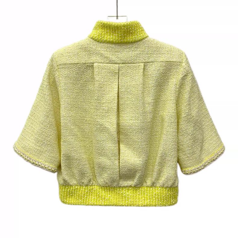 Chanel Yellow Cotton Chanel Beach Series Jacket Size XS / US 0-2 / IT 36-38 - 2 Thumbnail