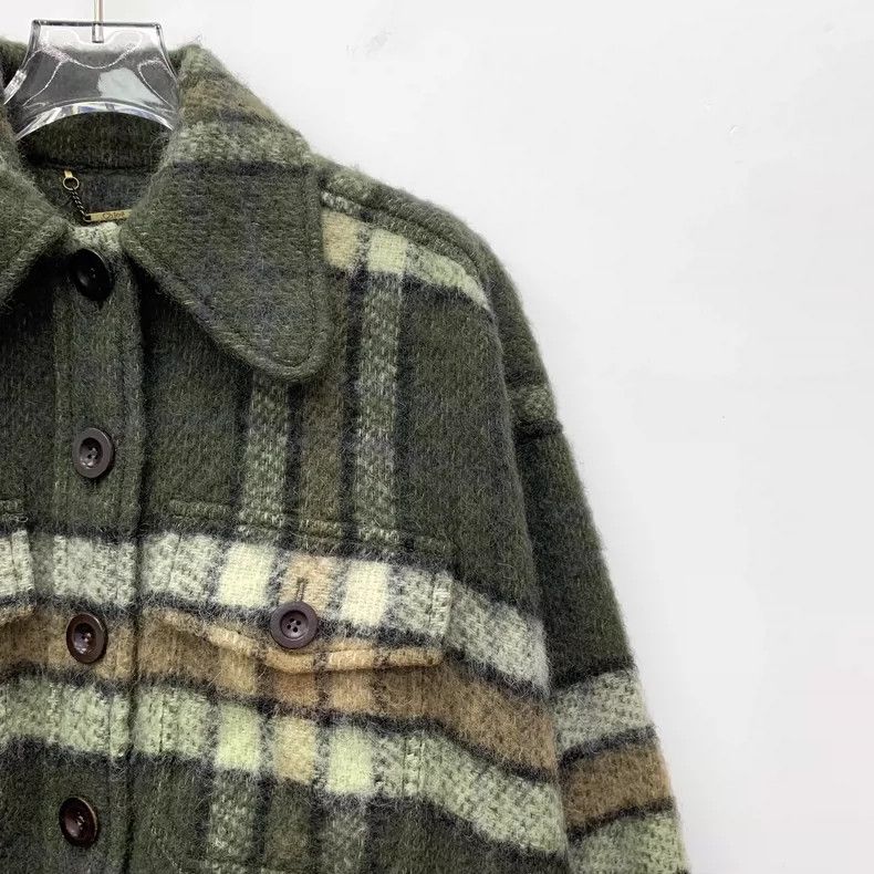 Chloe Green Striped Long Sleeve Button-Up Coat Size XS / US 0-2 / IT 36-38 - 3 Thumbnail