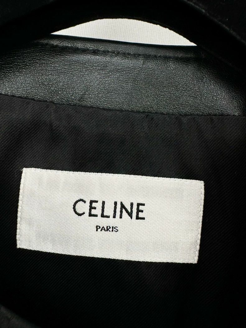 Celine Celine Leather Jacket with Gold Details Size S / US 4 / IT 40 - 2 Thumbnail