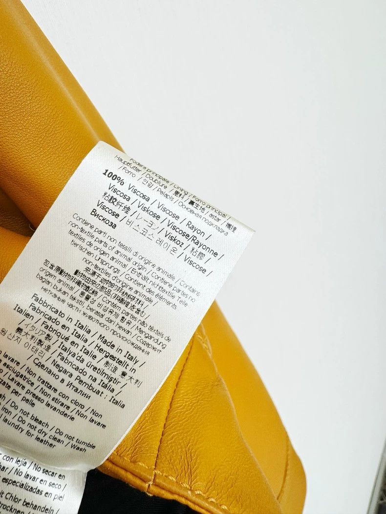 Fendi Fendi Yellow Leather Jacket with Pockets Size M / US 6-8 / IT 42-44 - 5 Thumbnail