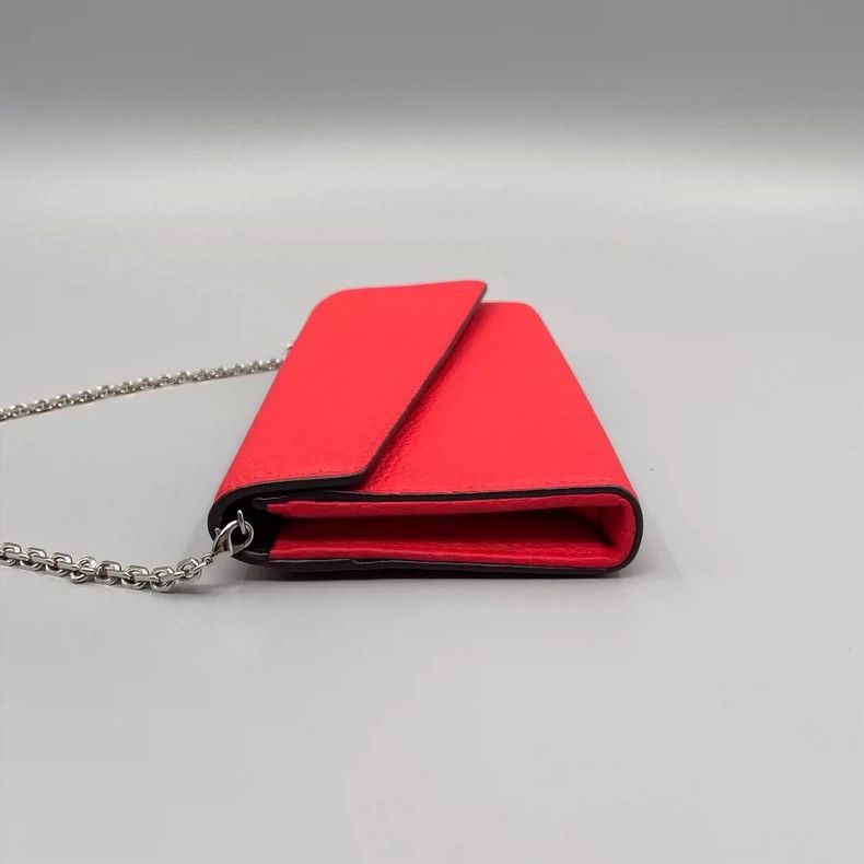 Dior Dior Red Leather Long Handbag Size ONE SIZE - 4 Thumbnail