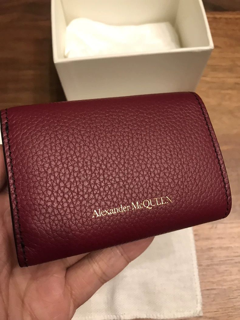 Alexander McQueen Alexander McQueen Gold Three-Fold Wallet Size ONE SIZE - 7 Thumbnail