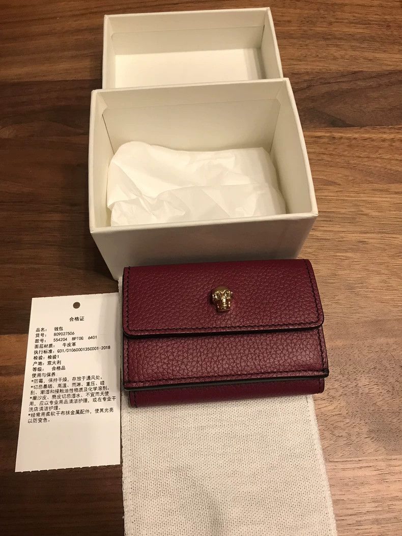 Alexander McQueen Alexander McQueen Gold Three-Fold Wallet Size ONE SIZE - 5 Thumbnail
