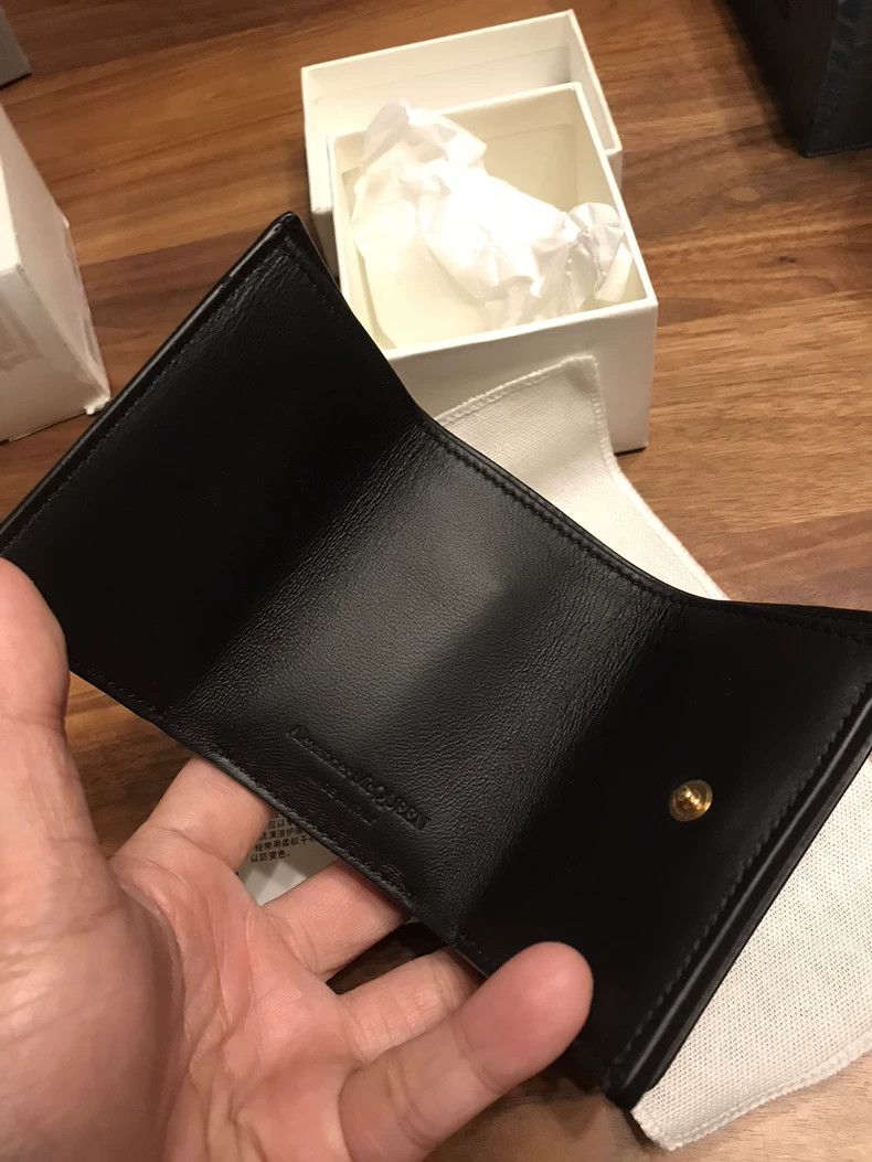 Alexander McQueen Alexander McQueen Gold Three-Fold Wallet Size ONE SIZE - 4 Thumbnail