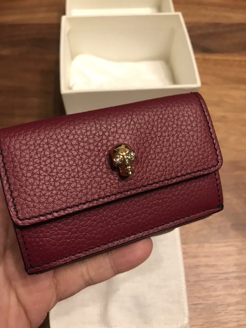 Alexander McQueen Alexander McQueen Gold Three-Fold Wallet Size ONE SIZE - 6 Thumbnail