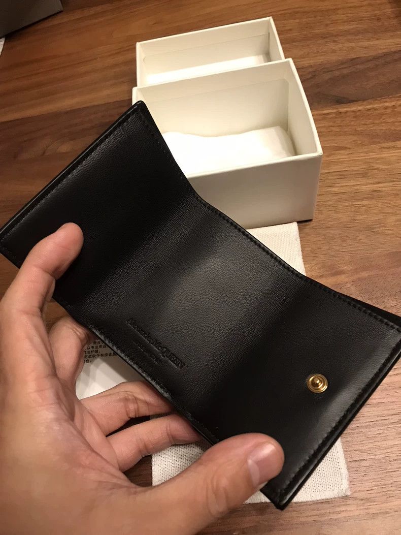 Alexander McQueen Alexander McQueen Gold Three-Fold Wallet Size ONE SIZE - 9 Thumbnail