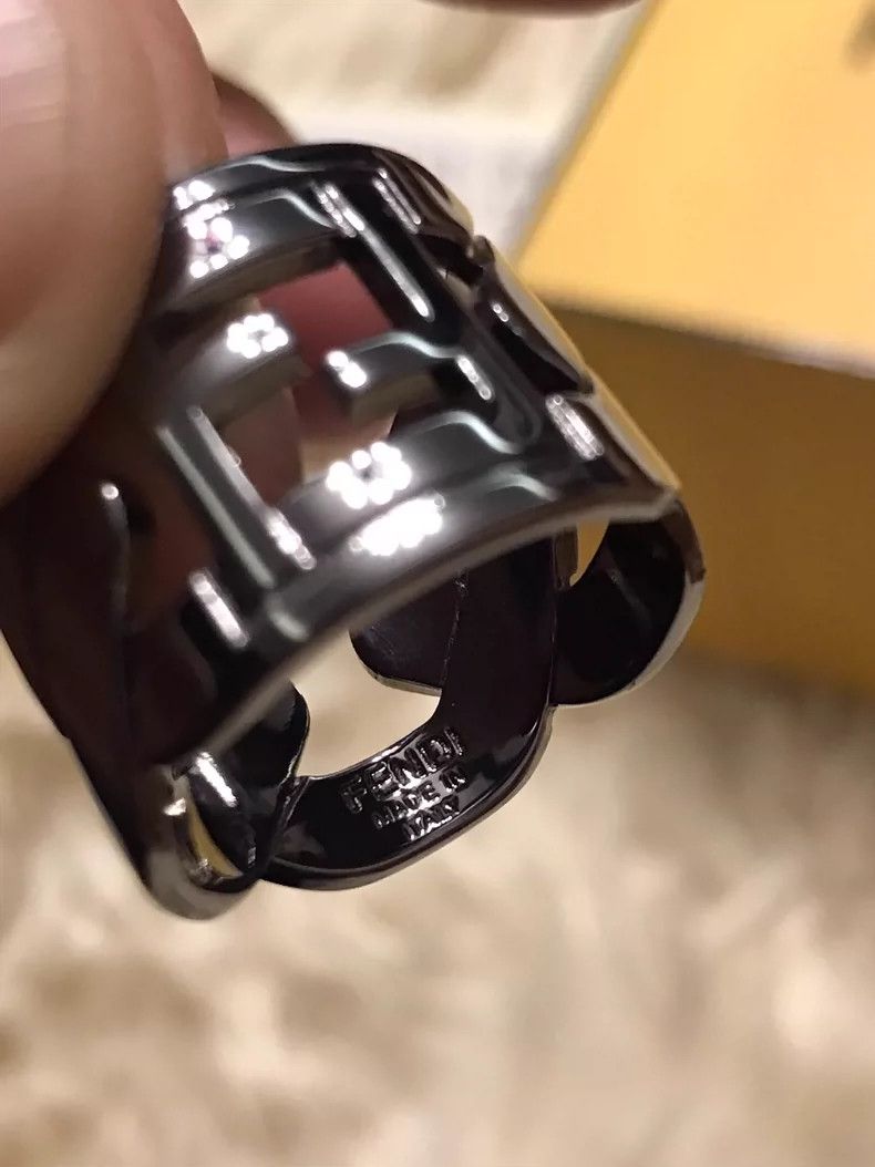 Fendi Fendi Classic Double F Ring in Size S Size ONE SIZE - 5 Thumbnail