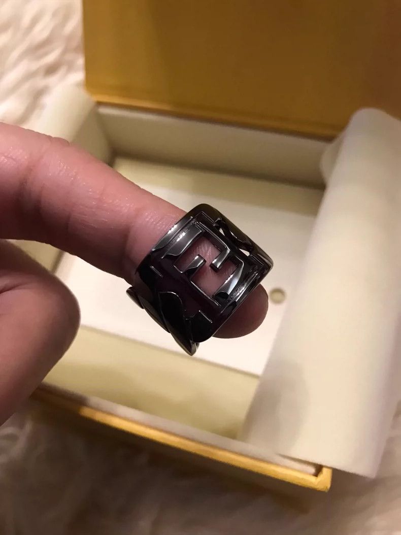 Fendi Fendi Classic Double F Ring in Size S Size ONE SIZE - 3 Thumbnail