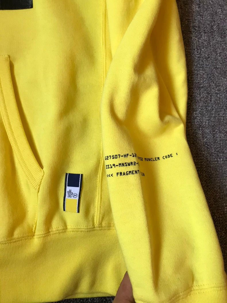 Moncler Moncler Fragment Hooded Sweatshirt in Yellow Size S / US 4 / IT 40 - 5 Thumbnail