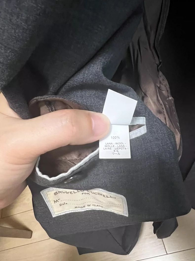 Brunello Cucinelli Brunello Cucinelli Gray Wool Suit Coat Size L / US 10 / IT 46 - 4 Thumbnail