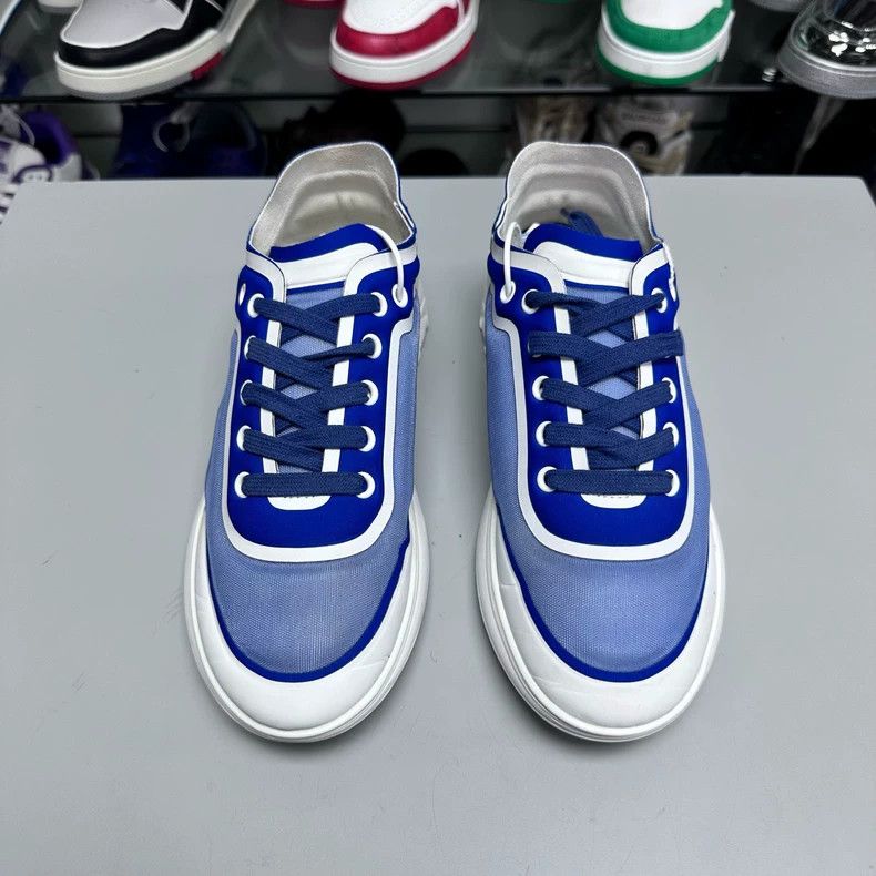Chanel Chanel Double C Sports Sneakers White Blue Size US 6 / IT 36 - 6 Thumbnail