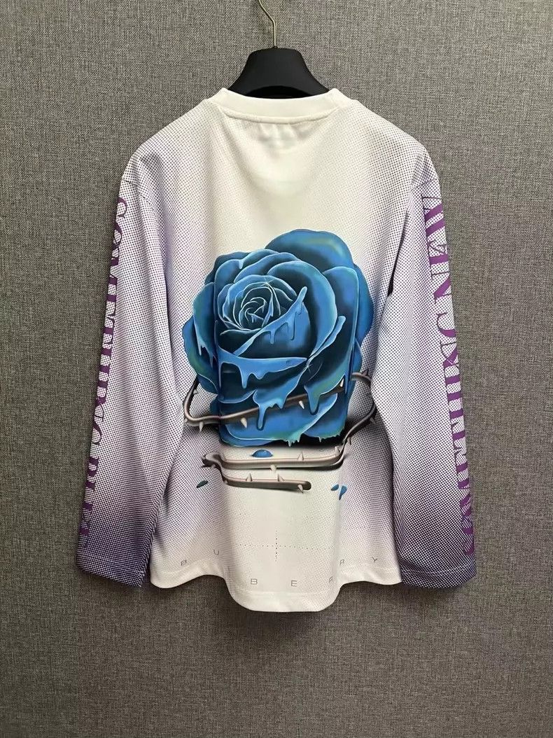 Burberry Burberry Long Sleeve Rose Graphic Shirt Size S / US 4 / IT 40 - 2 Thumbnail