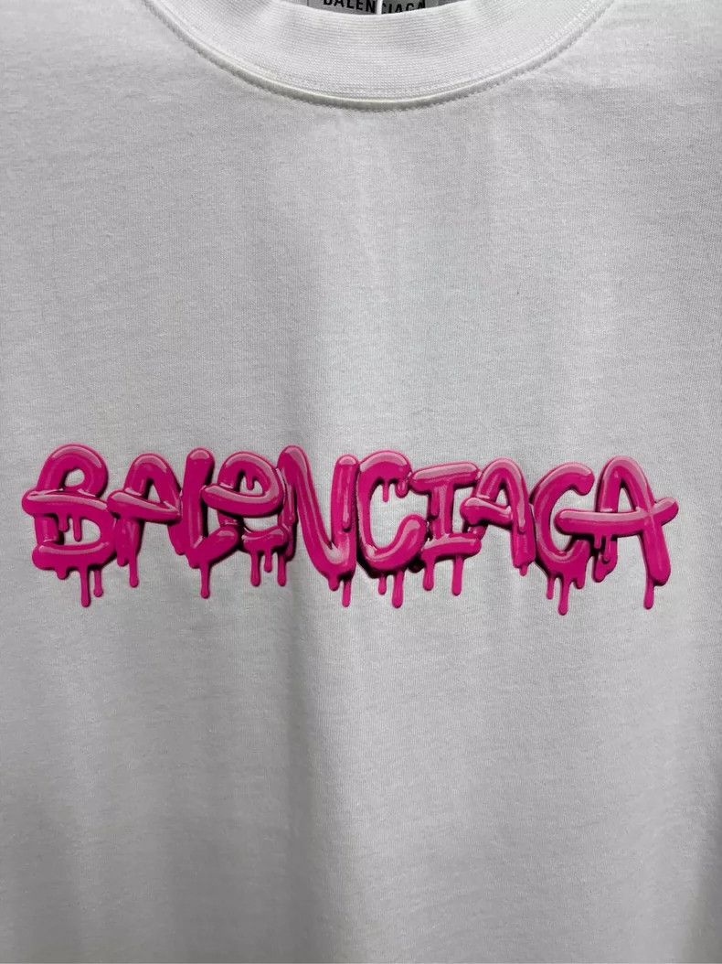 Balenciaga Balenciaga White Long Sleeve Graffiti Shirt Size L / US 10 / IT 46 - 3 Thumbnail