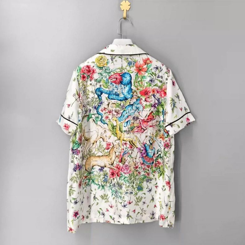 Dior Dior Floral Print Short Sleeve Shirt Size XS / US 0-2 / IT 36-38 - 2 Thumbnail