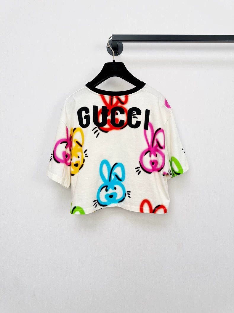Gucci Gucci Short Sleeve T-shirt with Colorful Bunnies Size S / US 4 / IT 40 - 3 Thumbnail