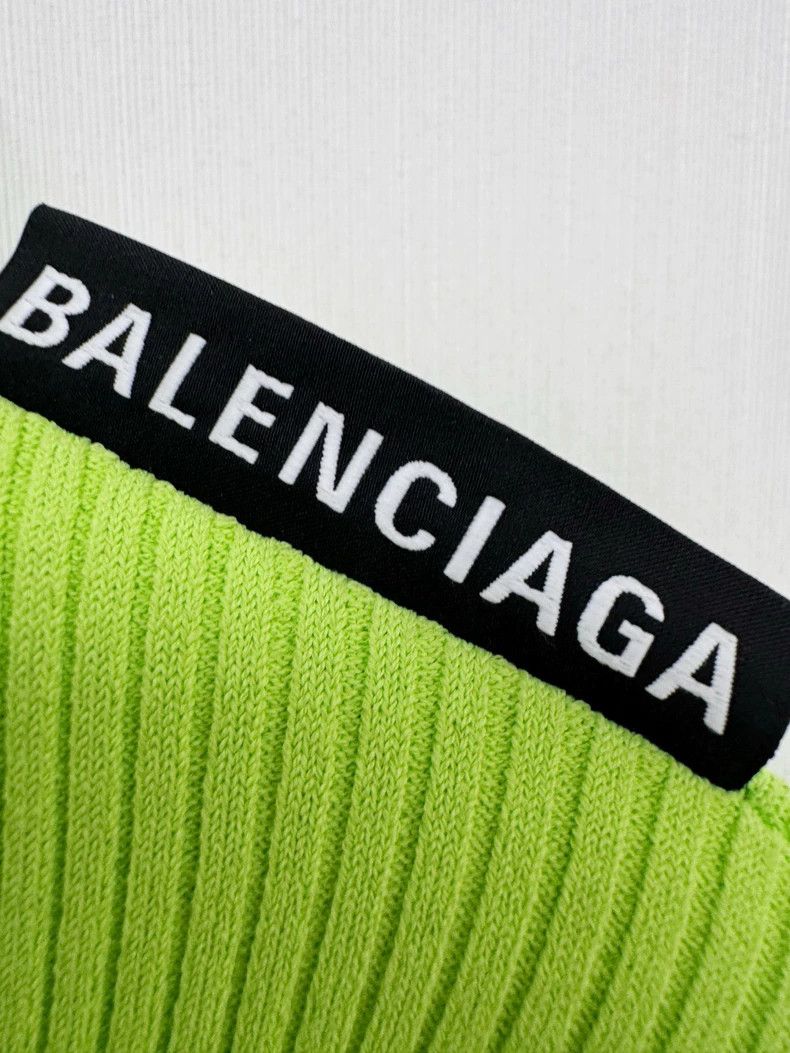 Balenciaga Balenciaga Green Ribbed Long Sleeve Sweater Size S / US 4 / IT 40 - 3 Thumbnail