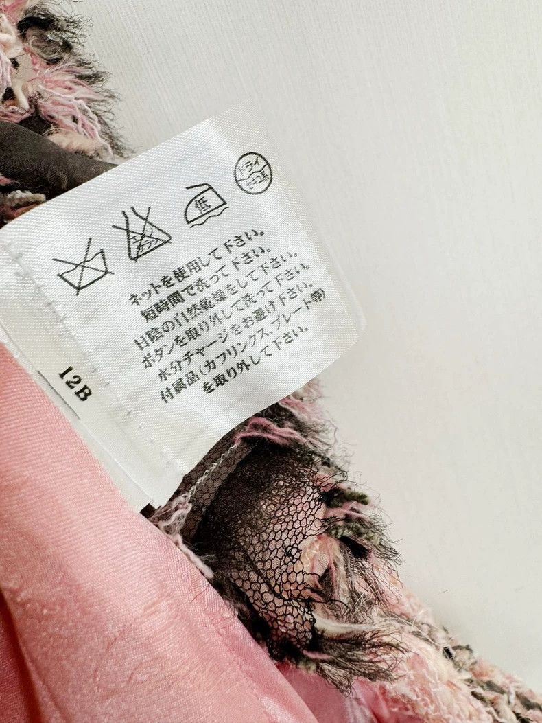 Chanel Chanel Pink Woven Jacket with Frill Details Size S / US 4 / IT 40 - 4 Thumbnail