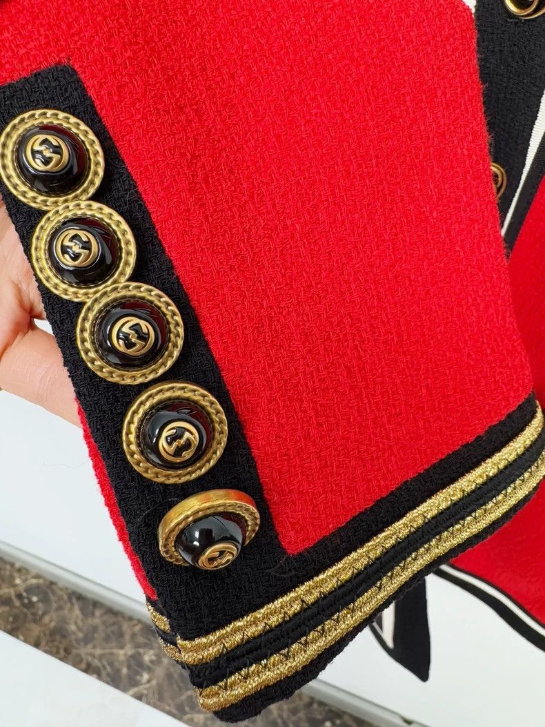 Gucci Gucci Red Long Sleeve Cardigan with Tag Size S / US 4 / IT 40 - 5 Thumbnail