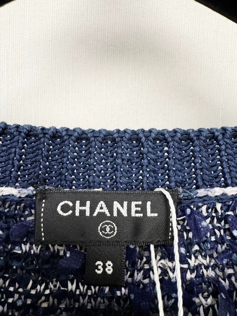 Chanel Chanel Knitted Short Sleeve Sweater Size 38 Size M / US 6-8 / IT 42-44 - 2 Thumbnail