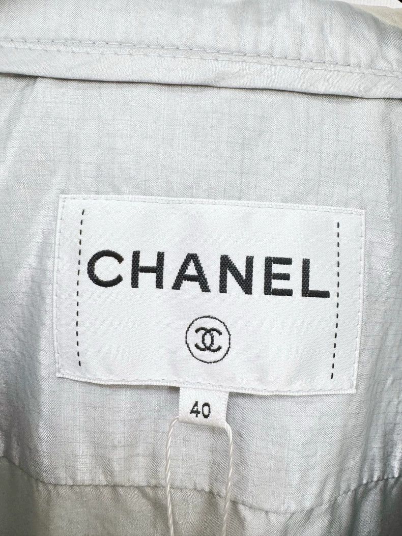 Chanel Chanel Silver Jacket with Hood and Zipper Size L / US 10 / IT 46 - 2 Thumbnail