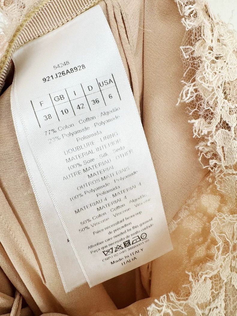 Dior Dior Lace Midi Skirt in Beige Size 38" / US 16 / IT 52 - 4 Thumbnail