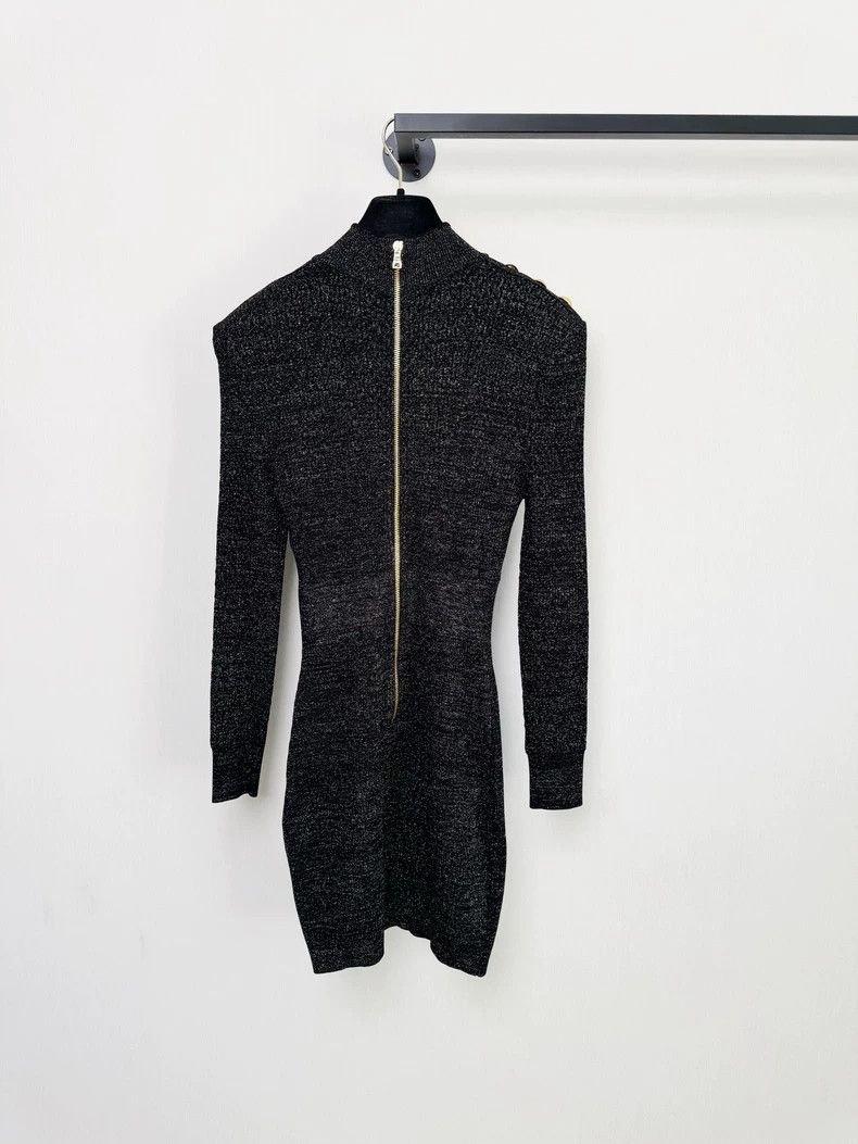 Balmain Balmain Knit Dress with Unique Button Detail Size S / US 4 / IT 40 - 7 Thumbnail