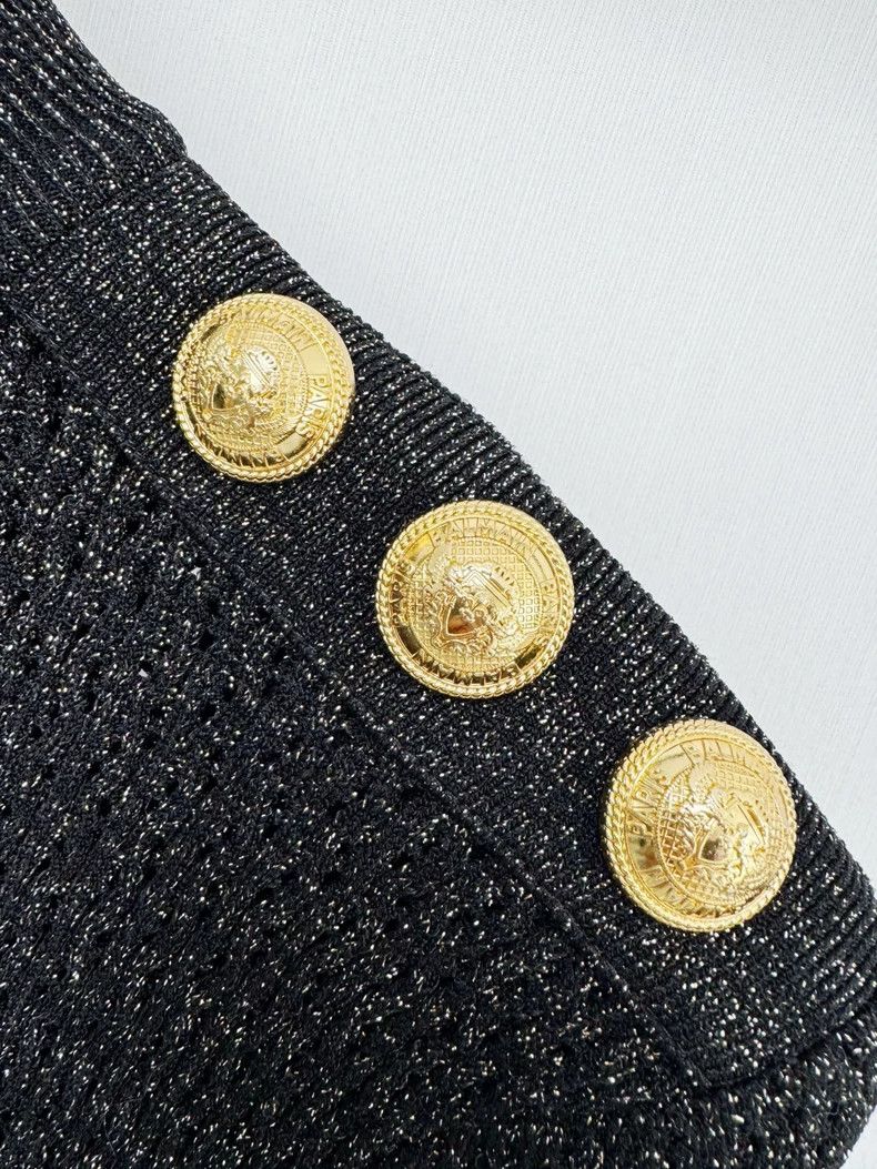 Balmain Balmain Knit Dress with Unique Button Detail Size S / US 4 / IT 40 - 2 Thumbnail