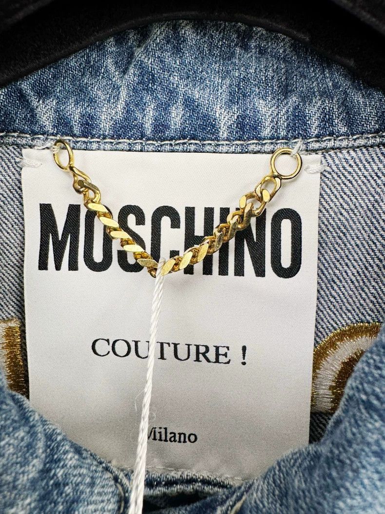 Moschino Moschino Denim Jacket with Embroidered Character Size S / US 4 / IT 40 - 2 Thumbnail
