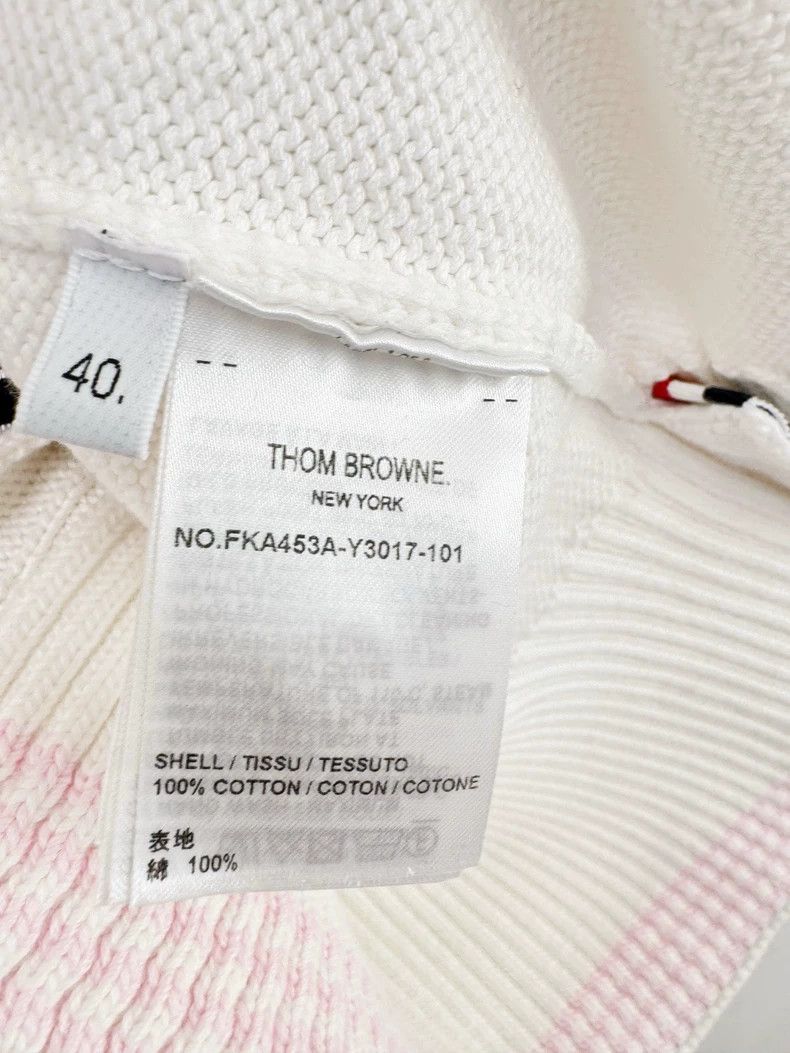 Thom Browne Thom Browne Knit Sweater with Pink Detailing Size M / US 6-8 / IT 42-44 - 4 Thumbnail
