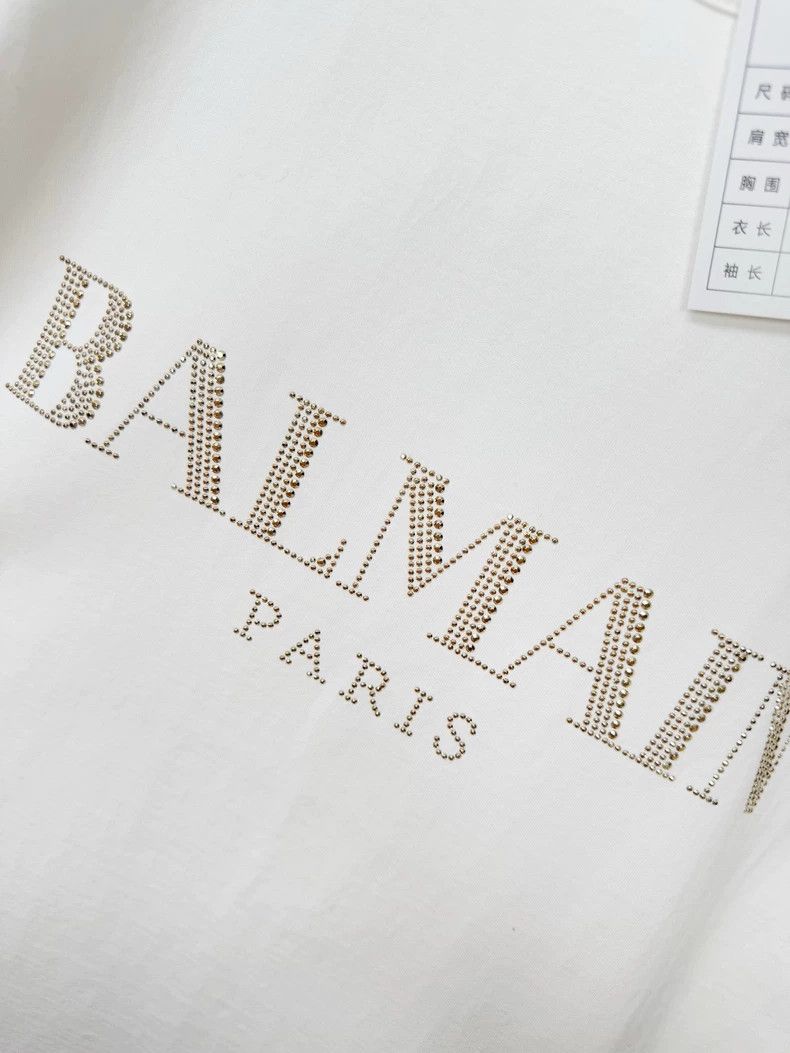 Balmain Balmain Short Sleeve Top with Button Details Size L / US 10 / IT 46 - 4 Thumbnail