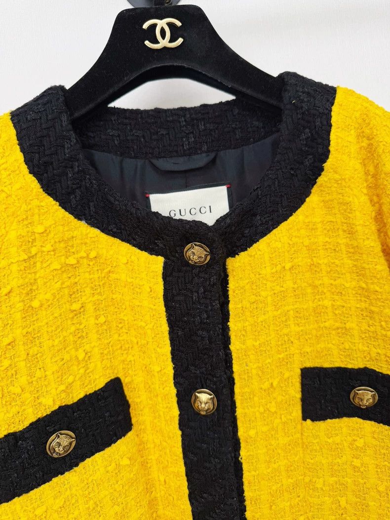 Gucci Gucci Woven Jacket in Yellow and Black Size M / US 6-8 / IT 42-44 - 2 Thumbnail