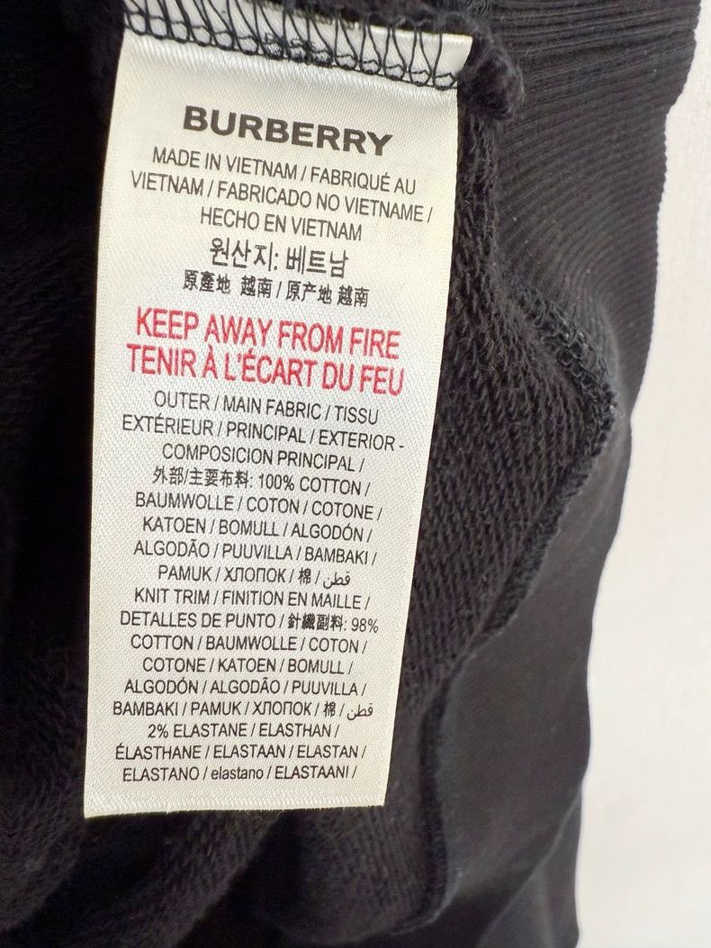 Burberry Burberry Black Hoodie with White Logo Size M / US 6-8 / IT 42-44 - 3 Thumbnail