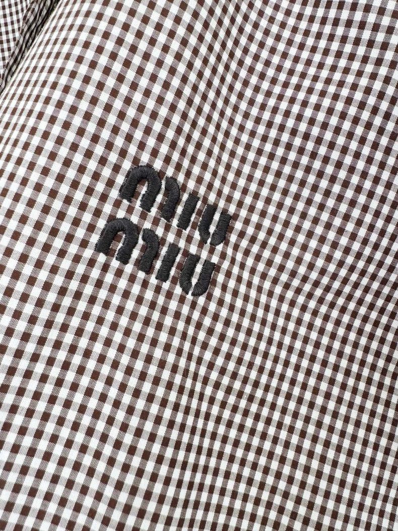Miu Miu Miumiu Cropped Checkered Shirt Almost New Size S / US 4 / IT 40 - 2 Thumbnail