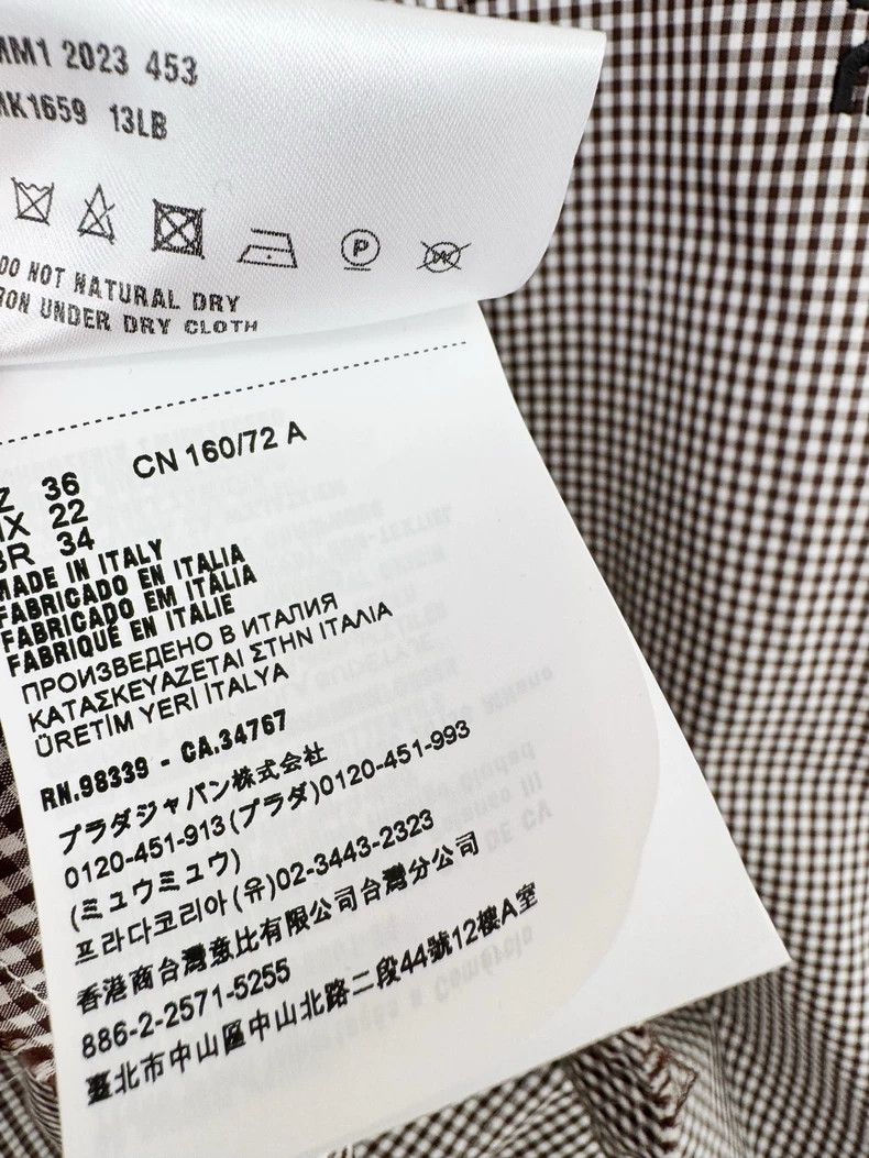 Miu Miu Miumiu Cropped Checkered Shirt Almost New Size S / US 4 / IT 40 - 6 Thumbnail