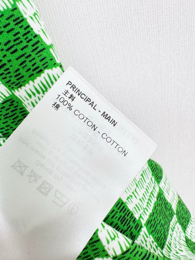 Louis Vuitton Louis Vuitton Green Checkered Short Sleeve Top Size L / US 10 / IT 46 - 6 Thumbnail