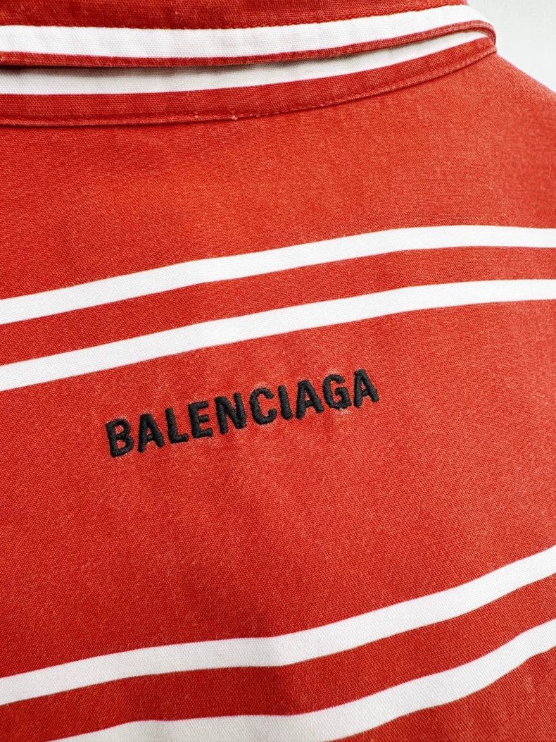 Balenciaga Balenciaga Red Striped Button-Up Shirt Size S / US 4 / IT 40 - 6 Thumbnail