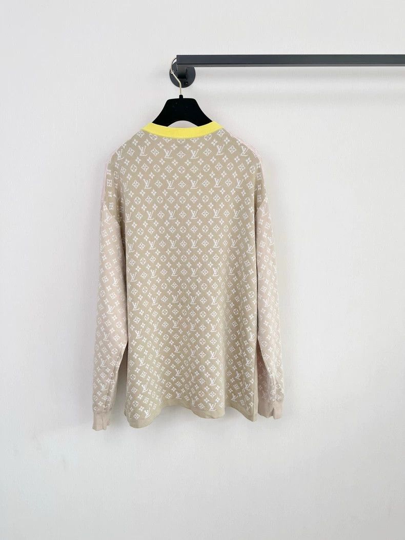 Louis Vuitton Louis Vuitton Pink Knit Sweater with Beige Sleeves Size L / US 10 / IT 46 - 6 Thumbnail