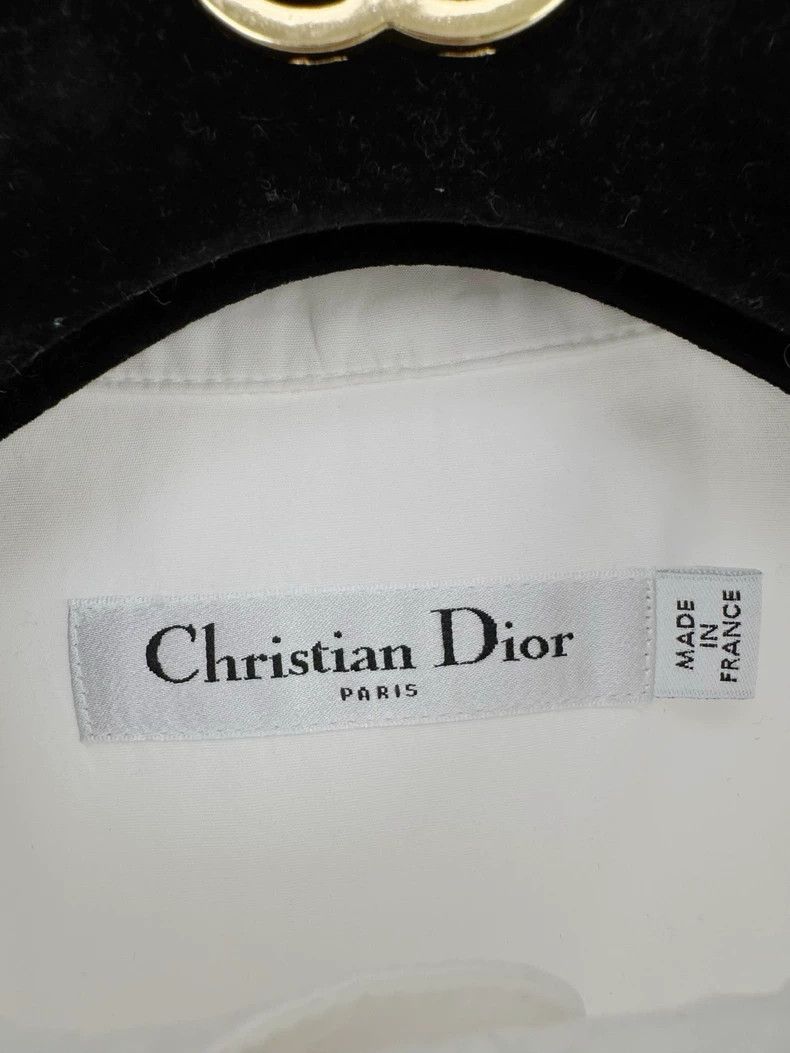 Dior Dior White Shirt with Logo Size S / US 4 / IT 40 - 3 Thumbnail