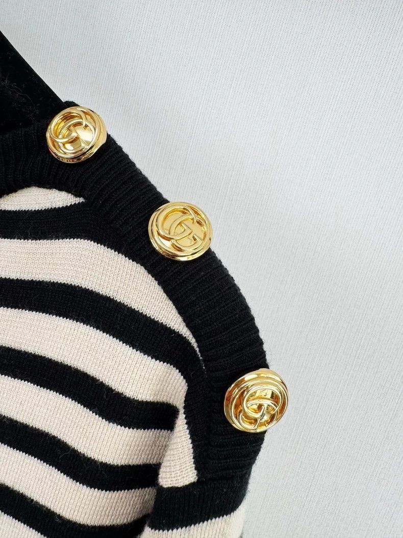 Gucci Gucci Wool Striped Dress Size S Size S / US 4 / IT 40 - 2 Thumbnail