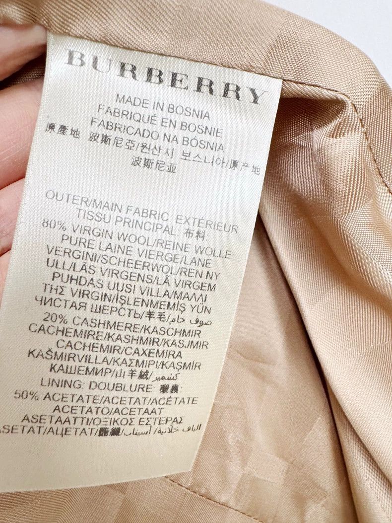 Burberry Burberry Cashmere Wool Overcoat Size UK4 Size XS / US 0-2 / IT 36-38 - 5 Thumbnail