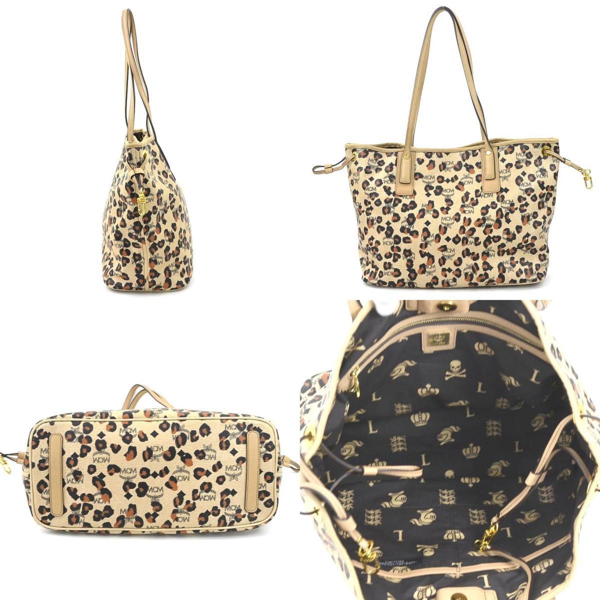 MCM shoulder bag tote Loveless collaboration leather beige