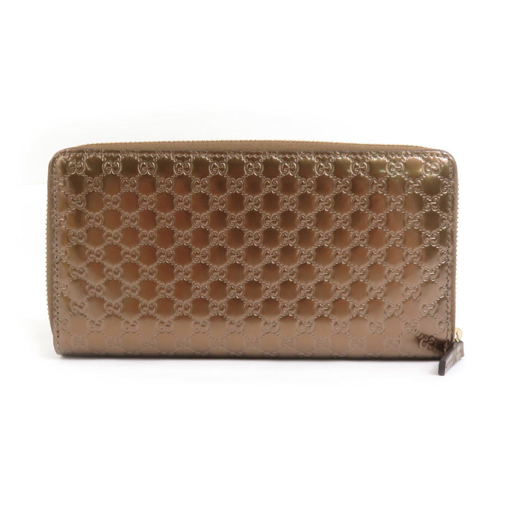 Gucci GUCCI Round Long Wallet Micro Guccissima Leather Bronze Gold Women's 307997 e60217g Size ONE SIZE - 2 Thumbnail