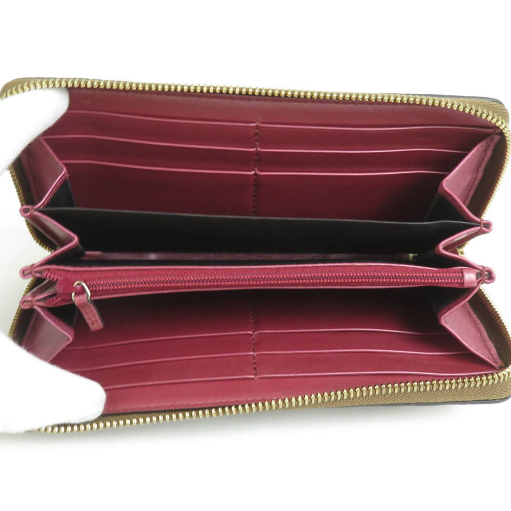 Gucci GUCCI Round Long Wallet Micro Guccissima Leather Bronze Gold Women's 307997 e60217g Size ONE SIZE - 3 Thumbnail