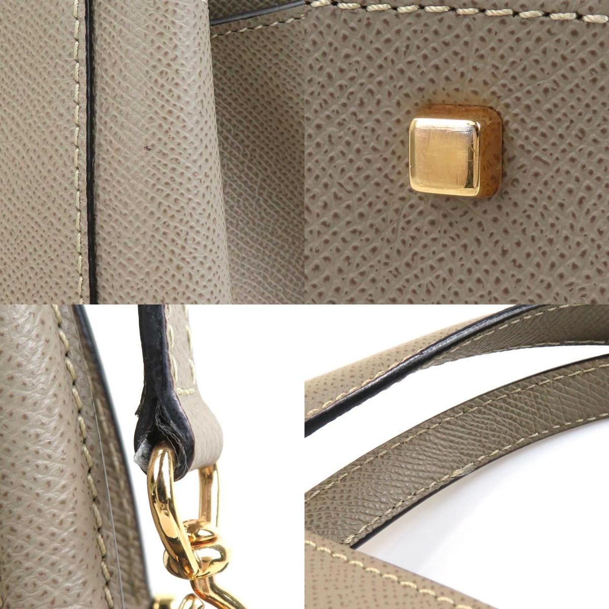 Valextra Valextra Handbag Shoulder Bag Triennale Leather Greige Women's 90076a Size ONE SIZE - 4 Thumbnail