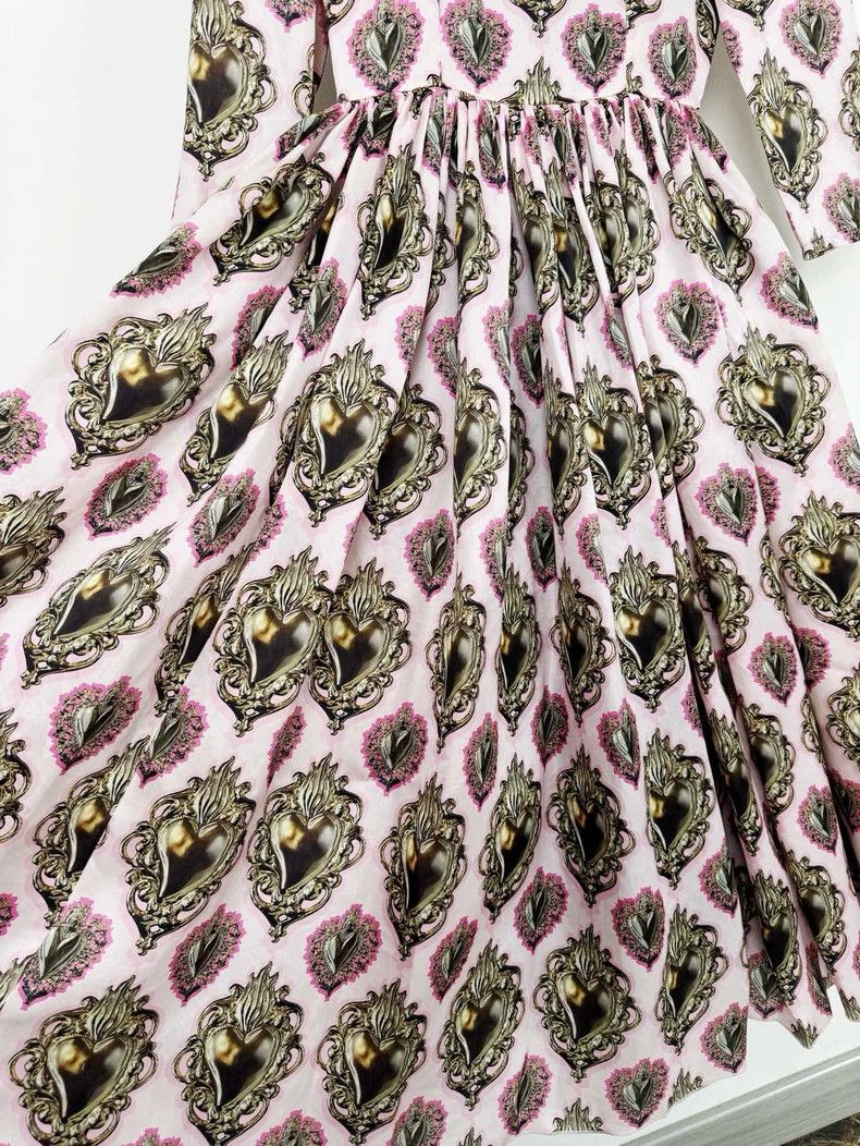 Dolce & Gabbana Dolce & Gabbana Silk Heart Dress Size M / US 6-8 / IT 42-44 - 3 Thumbnail