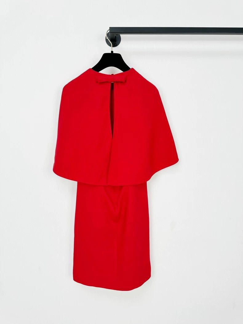 Valentino Valentino Red Wool Silk Dress Size 38 Size M / US 6-8 / IT 42-44 - 7 Thumbnail