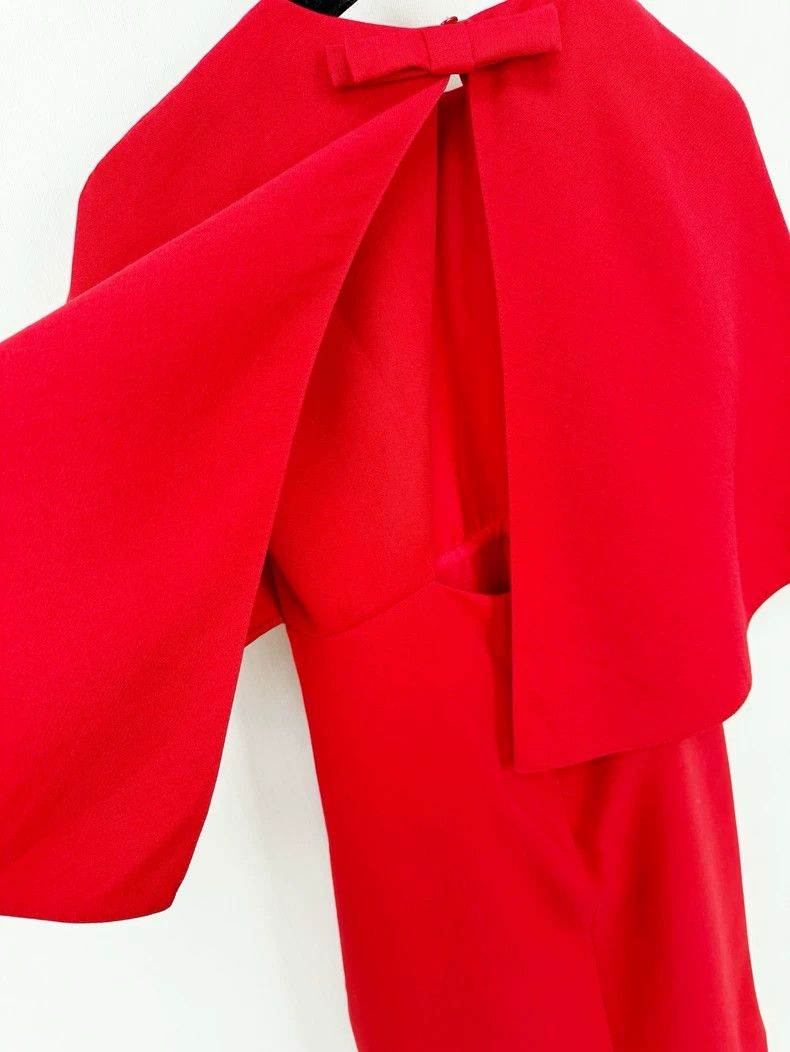 Valentino Valentino Red Wool Silk Dress Size 38 Size M / US 6-8 / IT 42-44 - 6 Thumbnail